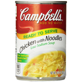 Campbell's Low Sodium Chicken with Noodles Soup 10.75 Ounce Cans