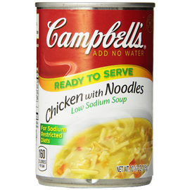 Campbell's Low Sodium Chicken with Noodles Soup 10.75 Ounce Cans