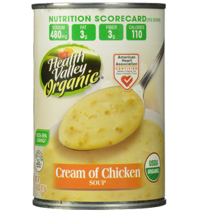 Health Valley Organic Soup Cream of Chicken 14.5 Ounce