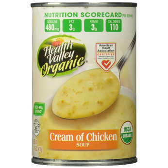 Health Valley Organic Soup Cream of Chicken 14.5 Ounce